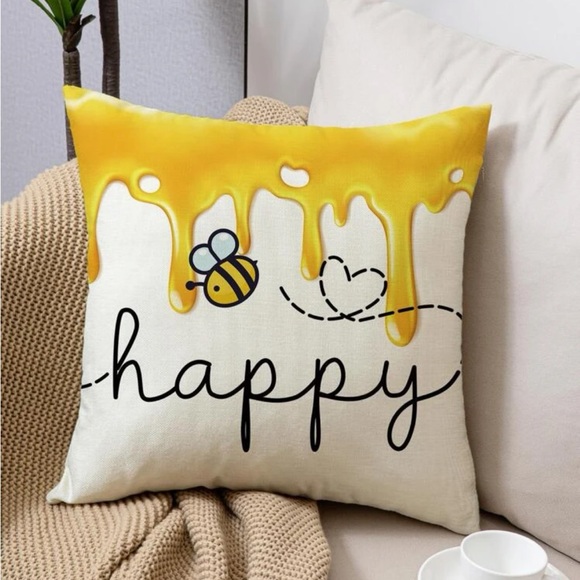Bee 🐝 Linen Cushion Cover (Case Only) - Picture 3 of 4